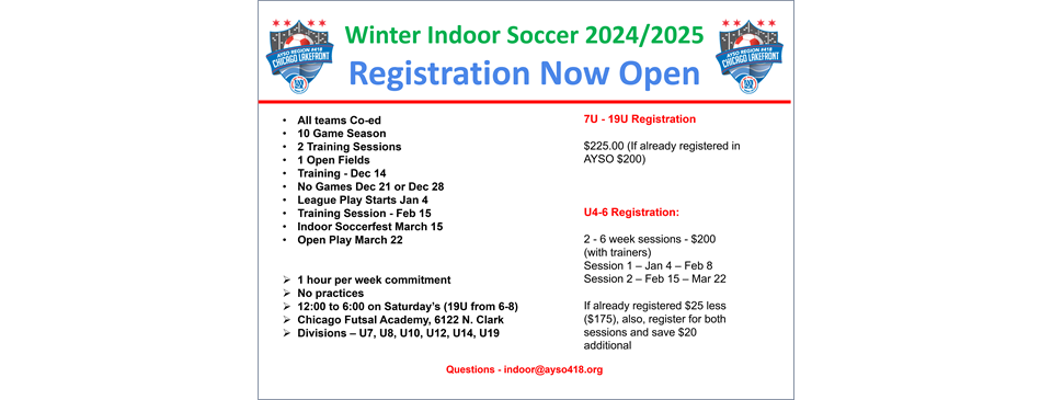 Winter Indoors-Registration Open